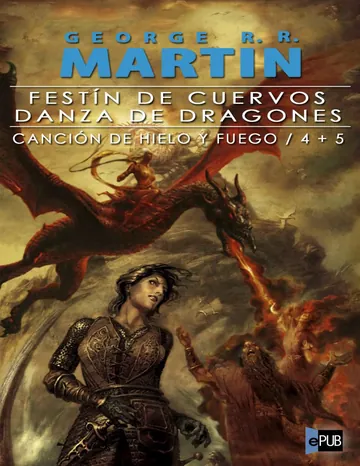 Festín de cuervos + Danza de dragones de George R.R. Martin, portada del libro