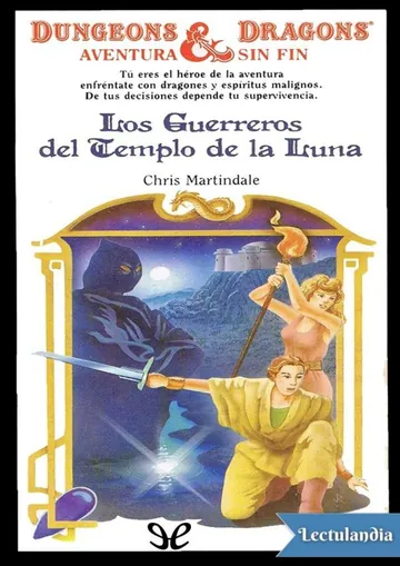 Los guerreros del templo de la luna de Chris Martindale, portada del libro