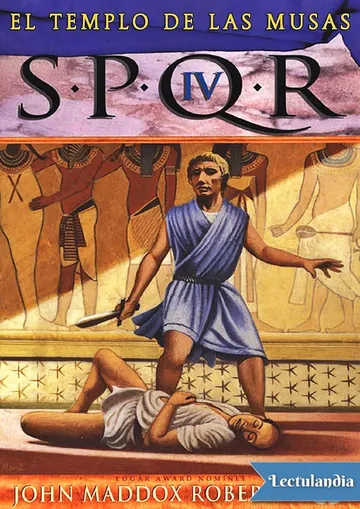El templo de las musas de John Maddox Roberts, portada del libro