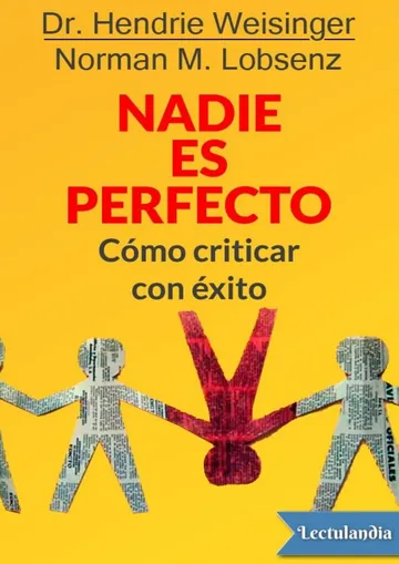 Nadie es perfecto de Hendrie Weisinger, portada del libro