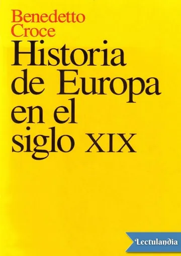 Historia de Europa en el siglo XIX de Benedetto Croce, portada del libro