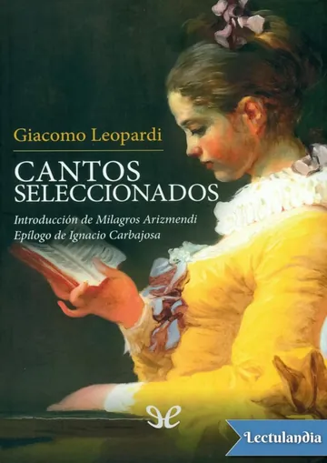 Cantos seleccionados de Giacomo Leopardi, portada del libro