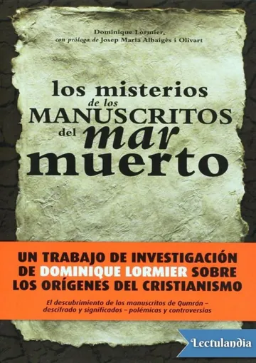 Los misterios de los manuscritos del Mar Muerto de Dominique Lormier, portada del libro