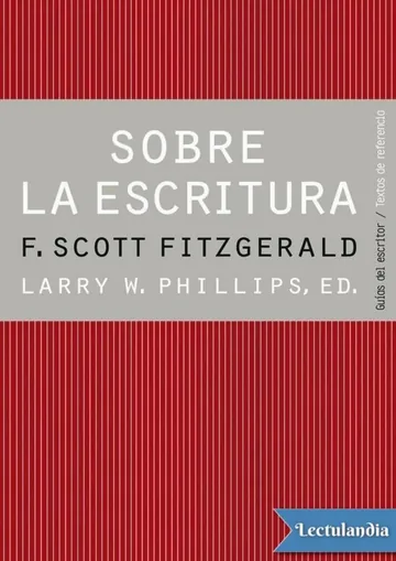 Sobre la escritura de Francis Scott Fitzgerald, portada del libro