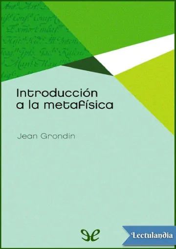 Introducción a la metafísica de Jean Grondin, portada del libro