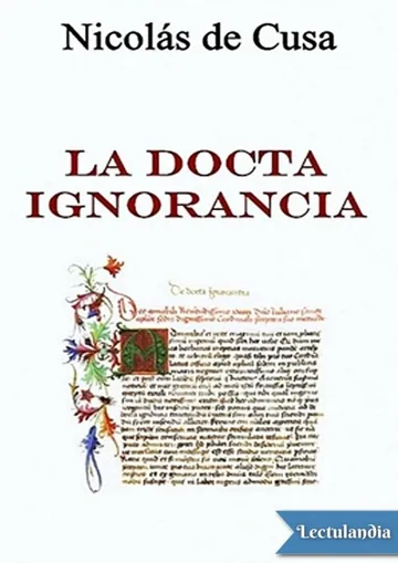 La docta ignorancia de Cardenal Nicolás de Cusa, portada del libro
