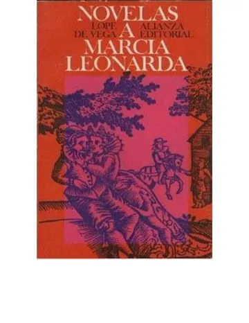 Novelas a Marcia Leonarda de Lope de Vega, portada del libro