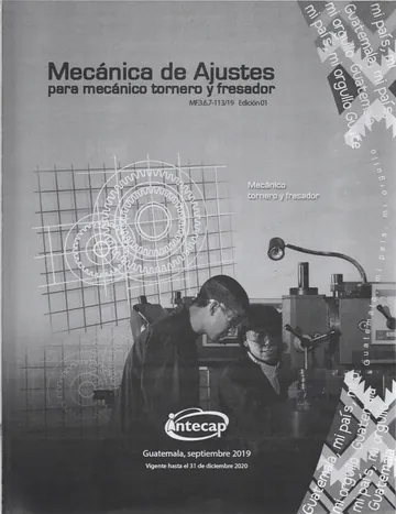 Mecanica de Ajustes para mecanico tornero y fresador de Instituto Tecnico de Capacitacion y, portada del libro