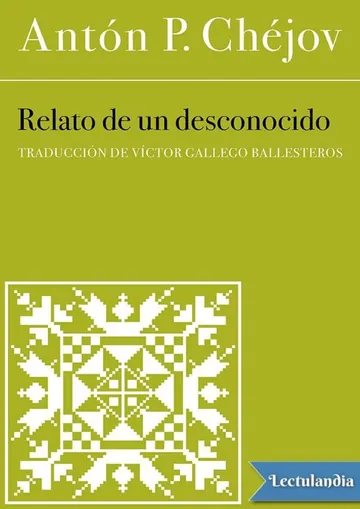 Relato de un desconocido de Anton Chejov, portada del libro