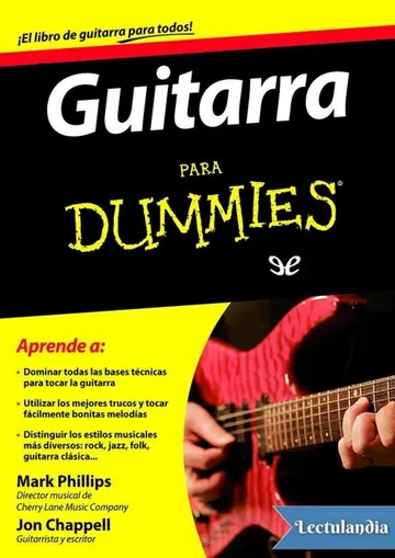 Guitarra para Dummies de Mark Phillips, portada del libro