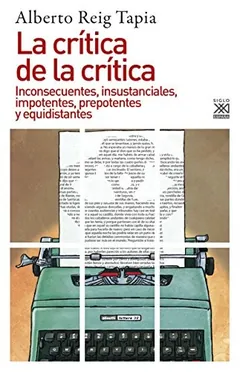 La crítica de la crítica de Alberto Reig Tapia, portada del libro