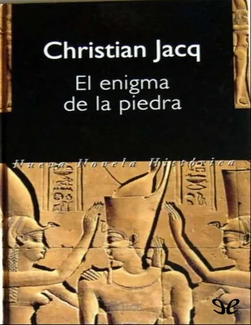 El enigma de la piedra de Christian Jacq, portada del libro