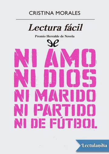 Lectura fácil de Cristina Morales, portada del libro