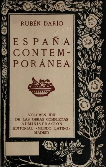 España contemporánea de Rubén Darío, portada del libro