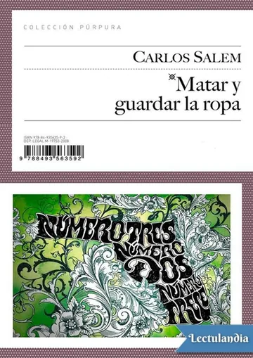 Matar y guardar la ropa de Carlos Salem, portada del libro