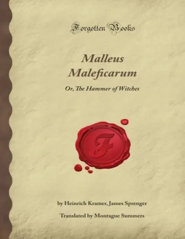 Malleus Maleficarum de Heinrich Kramer, portada del libro
