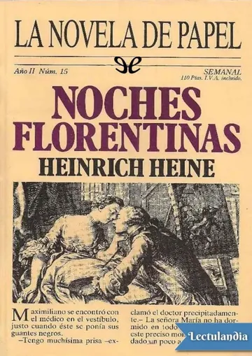 Noches florentinas de Heinrich Heine, portada del libro
