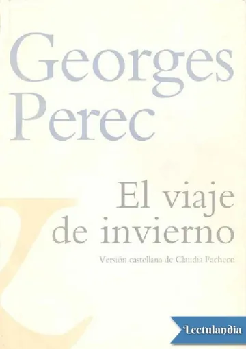 El viaje de invierno de Georges Perec, portada del libro