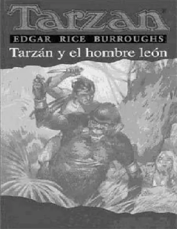 Tarzan y el Hombre Leon de Edgar Rice Burroughs, portada del libro