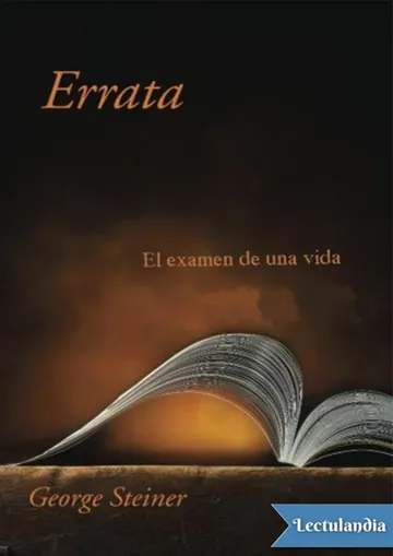 Errata de George Steiner, portada del libro