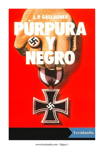 Púrpura y negro de J. P. Gallagher, portada del libro