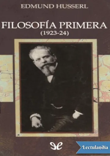 Filosofía primera (1923-1924) de Edmund Husserl, portada del libro