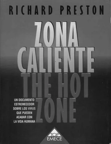 Zona Caliente de Richard Preston, portada del libro