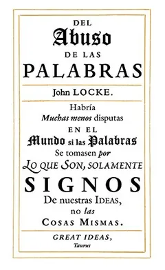 Del abuso de las palabras de John Locke, portada del libro