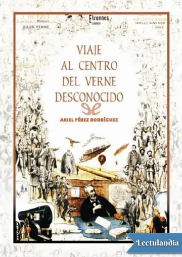 Viaje al centro del Verne desconocido de Ariel Pérez Rodríguez, portada del libro