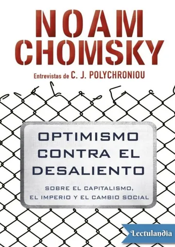 Optimismo contra el desaliento de Noam Chomsky, portada del libro