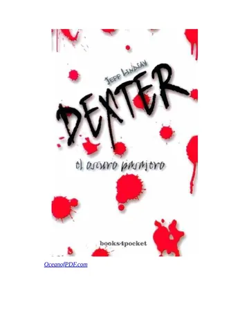 Oscuro pasajero, El de Jeff Lindsay, portada del libro
