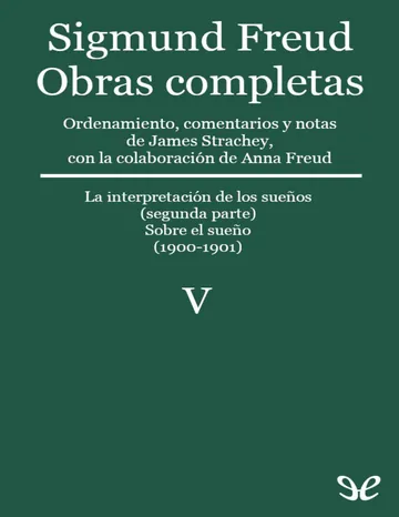 Volumen V (1900-1901) de Sigmund Freud, portada del libro