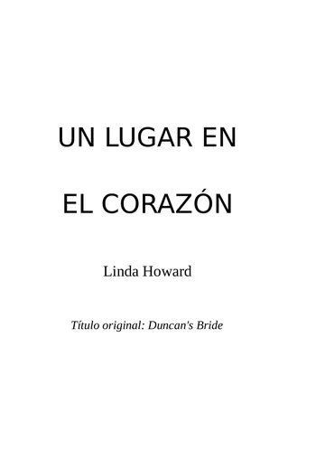 Un lugar en el corazón de Linda Howard, portada del libro