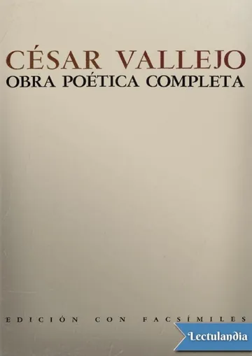 Obra poética completa de César Vallejo, portada del libro