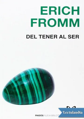 Del tener al ser de Erich Fromm, portada del libro