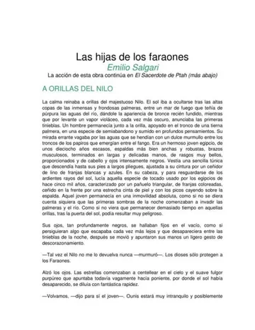 Las hijas de los faraones de Emilio Salgari, portada del libro