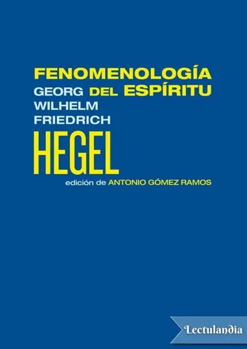 Fenomenología del espíritu de Georg Wilhelm Friedrich Hegel, portada del libro