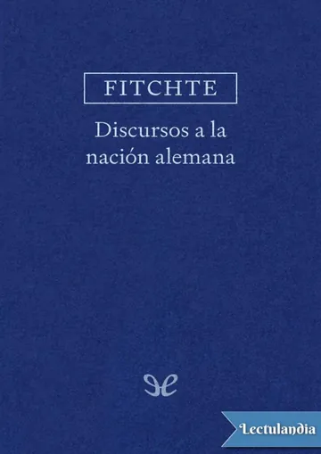 Discursos a la nación alemana de Johann Gottlieb Fichte, portada del libro