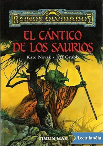 El cántico de los saurios de Jeff Grubb, portada del libro