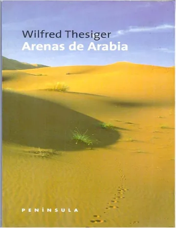 Arenas de Arabia de Wilfred Thesiger, portada del libro