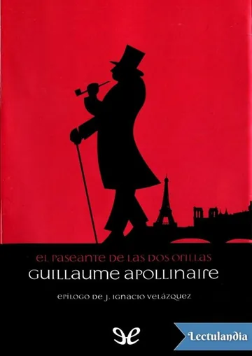 El paseante de las dos orillas de Guillaume Apollinaire, portada del libro
