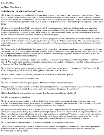 Aldiss, Brian W. - Un Marte mas bla de juan, portada del libro