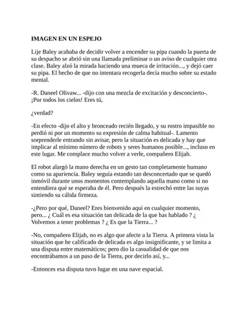 IMAGEN EN UN ESPEJO de Imagen en un espejo, portada del libro