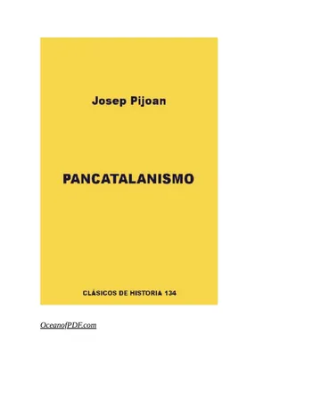 Pancatalanismo de Josep Pijoan, portada del libro