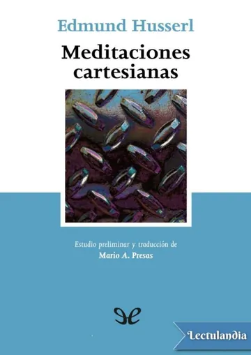 Meditaciones cartesianas de Edmund Husserl, portada del libro