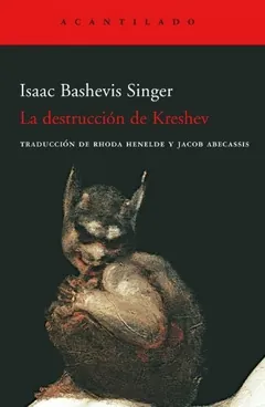 La destrucción de Kreshev de Isaac Bashevis Singer, portada del libro