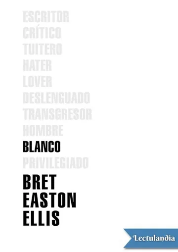 Blanco de Bret Easton Ellis, portada del libro
