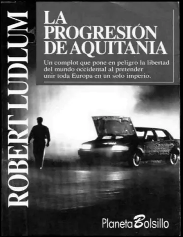 La progresión de Aquitania de Robert Ludlum, portada del libro