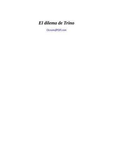 El Dilema de Trino de Diane Gonzales Bertrand, portada del libro