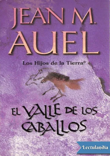 El valle de los caballos de Jean M. Auel, portada del libro